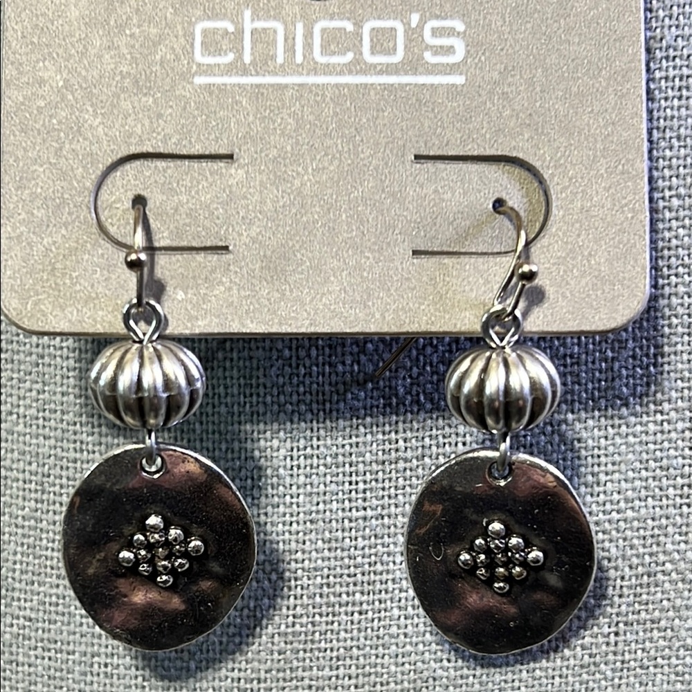 Chico's Silver Vintage-Inspired Earrings